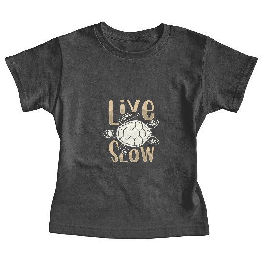 Relax and Live Slow Sea Turtle Beachy Vacation Baby Tees