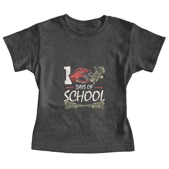 100 Days Of School Sports Game Lacrosse Player Baby Tees