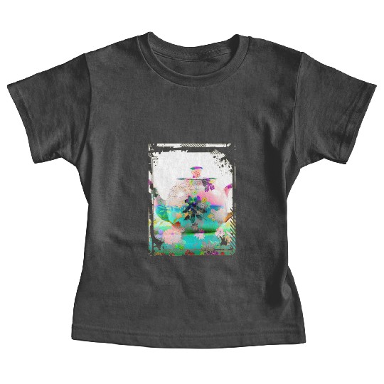 Japan Tea Pot Floral Pattern Chrysanthemum Cherry Baby Tees