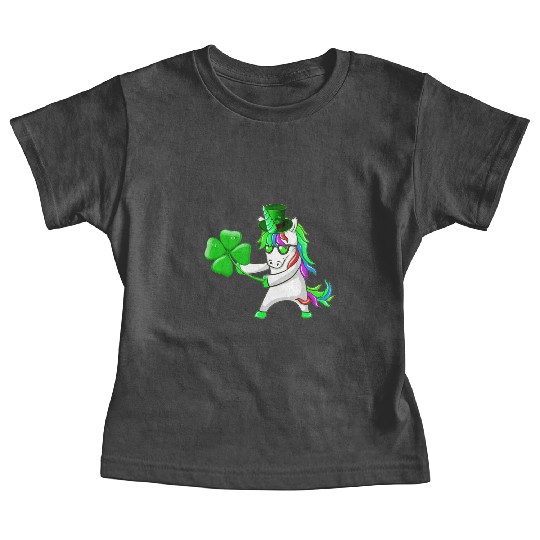 Flossing Unicorn St Patrick's Day Floss Dance Baby Tees