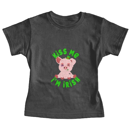 St Patricks Day Year of the Pig Shenanigan Piglet Baby Tees