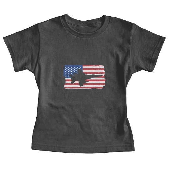 F-18 Hornet Fighter Jet American Flag F18 Hornet Baby Tees
