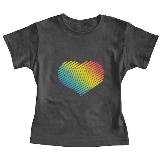 Rainbow Heart (Love / Scribble / PNG) Baby Tees