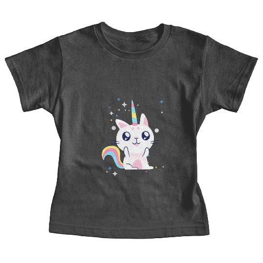 Cute Unicorn Cat Caticorn Girls Otaku Japanese Baby Tees
