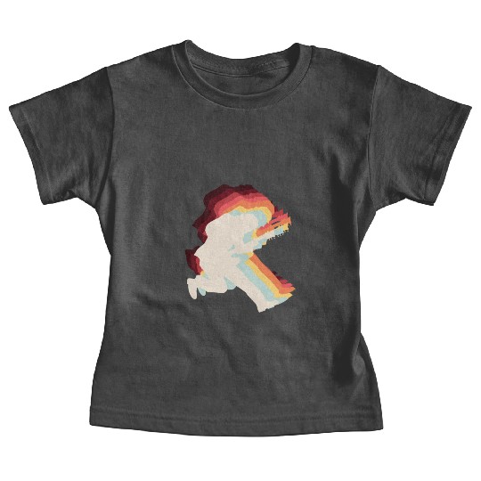 Rock and Roll Guitar Player Retro Guitarist Music Baby Tees