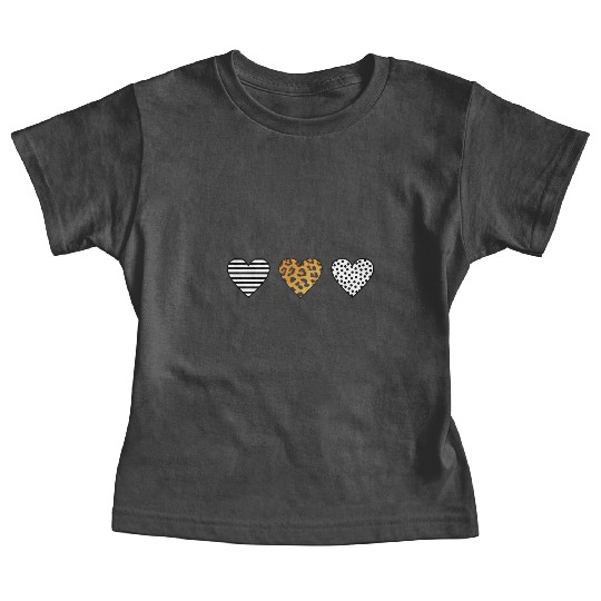 Three Hearts, Leopard Print, Dot, Stripe Baby Tees