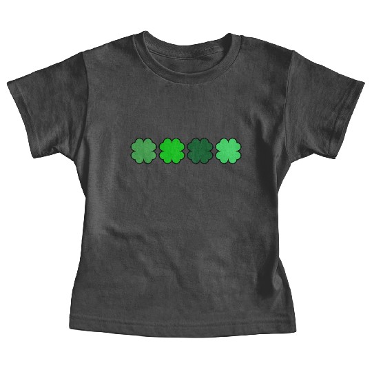 Four Leaf Clover Lucky Motif Baby Tees