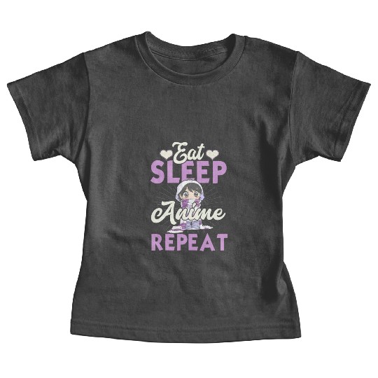 Eat Sleep Anime Repeat Japanese Manga Lover Cospla Baby Tees