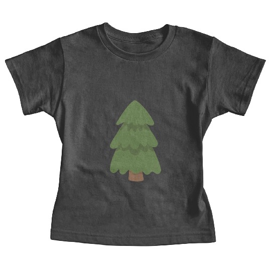 Cartoon Evergreen Tree Baby Tees