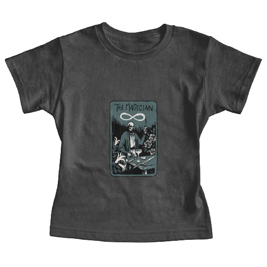 The Magician Skeleton Skull Tarot Card Baby Tees