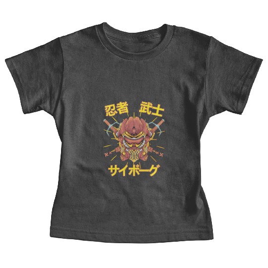 Samurai Monster Cyborg Robot orange Ninja Baby Tees