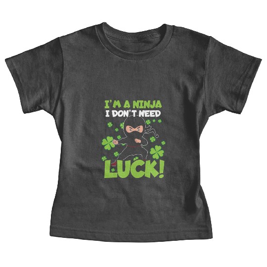 Ninja Luck Kid Japan Clover Saint Patrick Day Baby Tees