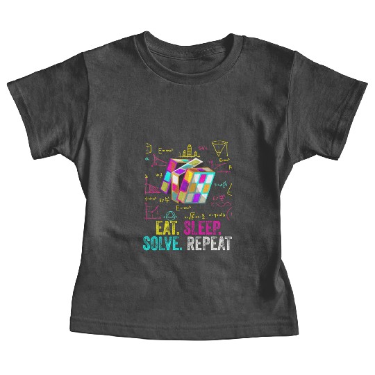 Eat Sleep Solve Repeat Math Speed Cubing Genie Baby Tees
