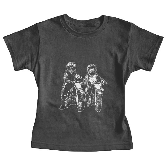 Kids Brother Sister Friends Motorbike Rider Dirt Baby Tees