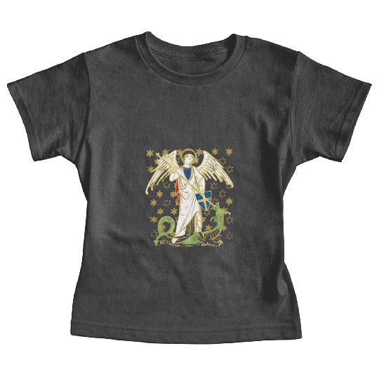 St. Michael the Archangel Icon Dragon Catholic Ang Baby Tees