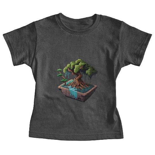 8 Bit Bonsai Tree Baby Tees