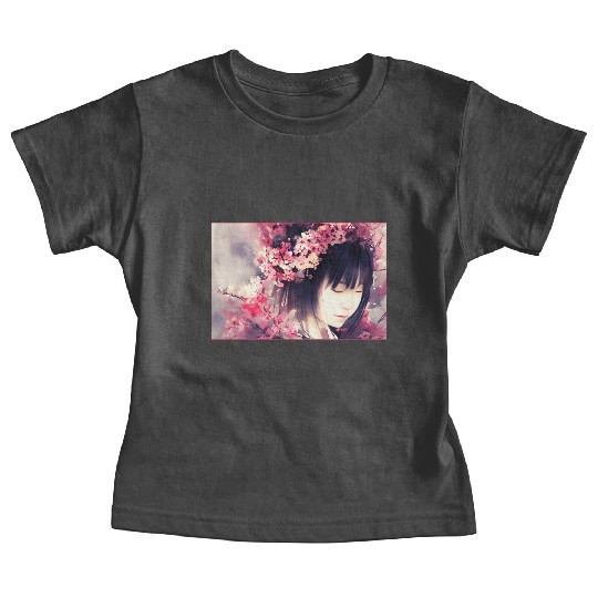 japan girl portrait sakura blossom Japan wallart Baby Tees