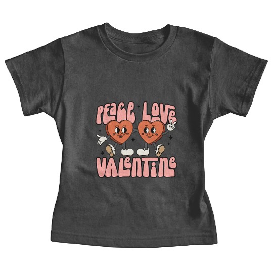 Peace Love Valentine Candy Heart Baby Tees