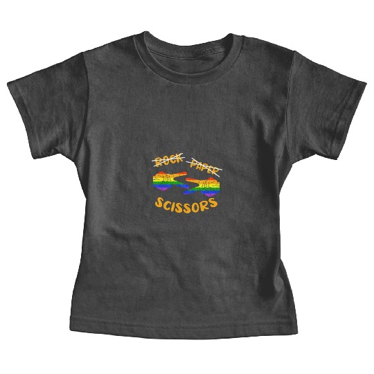 Rock Paper Scissors, LGBT Rainbow Flag Baby Tees