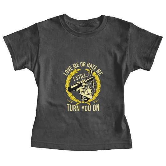 Funny Electrical Lineman Saying Thank A Lineman Baby Tees