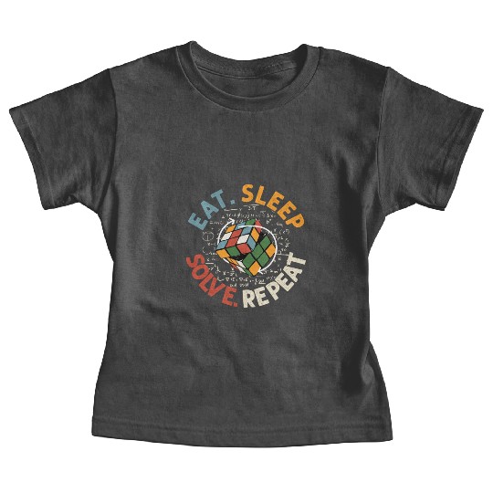 Eat Sleep Solve Repeat Math Speed Cubing Genie Baby Tees