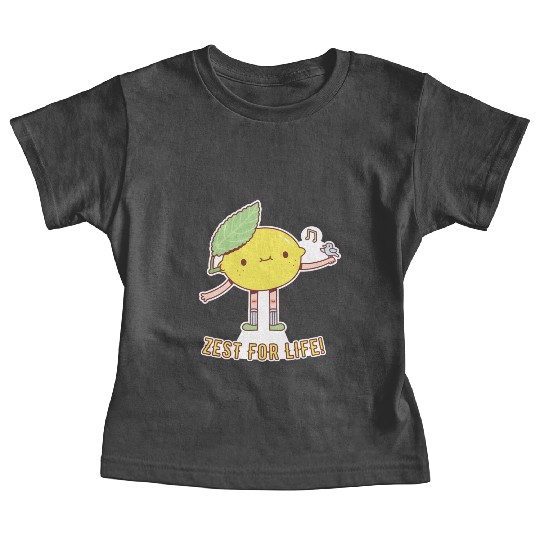 Cute Lemon and Bird Zest For Life Baby Tees