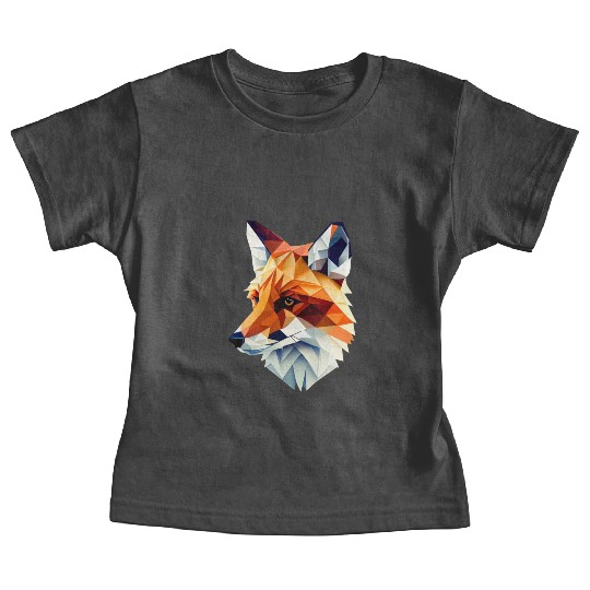 Fox Polygon Wild Animal Lover Wildlife Zookeeper Baby Tees
