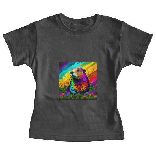 multicolor groundhog.groundhog day ,groundhog gift Baby Tees
