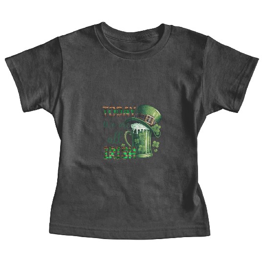 Mens St Patricks Day All Irish Green Shamrock Baby Tees