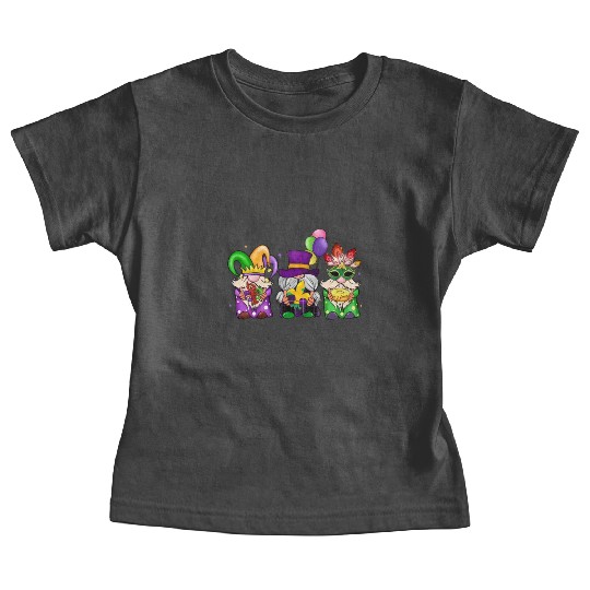 Kids Toddler Girls Fleur de Lis Mardi Gras Gnomes Baby Tees