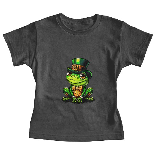 Magical Frog With St Patrick Day Top Hat Baby Tees