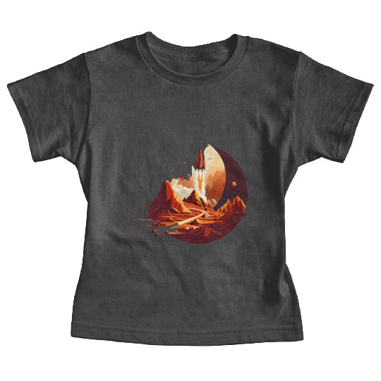 Vintage Space Science Mars Fiction Geek Solar Baby Tees