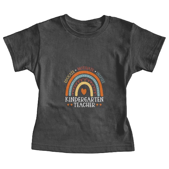 Educate Motivate Inspire Kindergarten Teacher Baby Tees