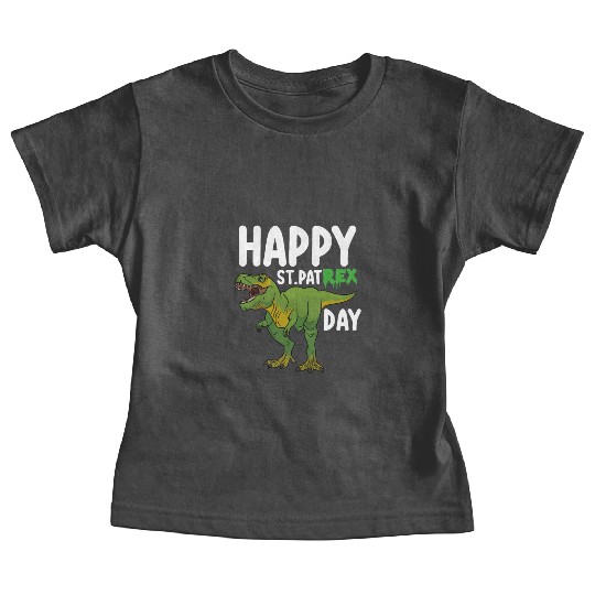 Happy St Pat Rex Day Dinosaur Baby Tees