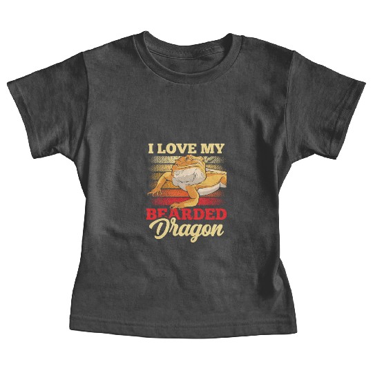 I Love My Bearded Dragon Reptile Pet Animal Lover Baby Tees
