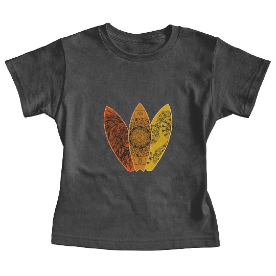 Leo Lion Zodiac Sign Surfboard Surfing Horoscope Baby Tees