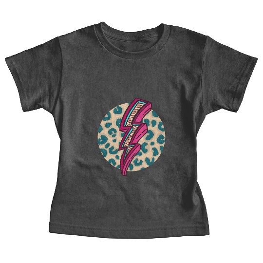 Cheetah Print Lightning Bolt Baby Tees