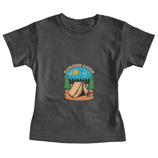 Happy Summer Camp Camping Lover FunnyT-Baby Tees