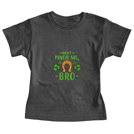 Don't Pinch Me Bro Lucky Horseshoe and Clover Leaf Baby Tees