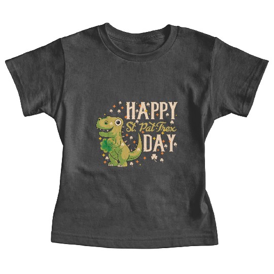 Irish Trex Dino St Patricks Day Kids Toddler Boys Baby Tees