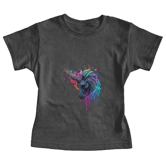 rainbow unicorn Baby Tees