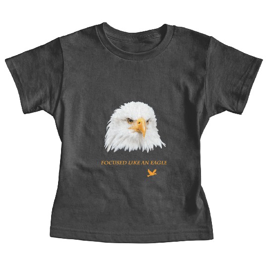 Bald Eagle Gift Idea Focussed like an Eagle Photo Baby Tees