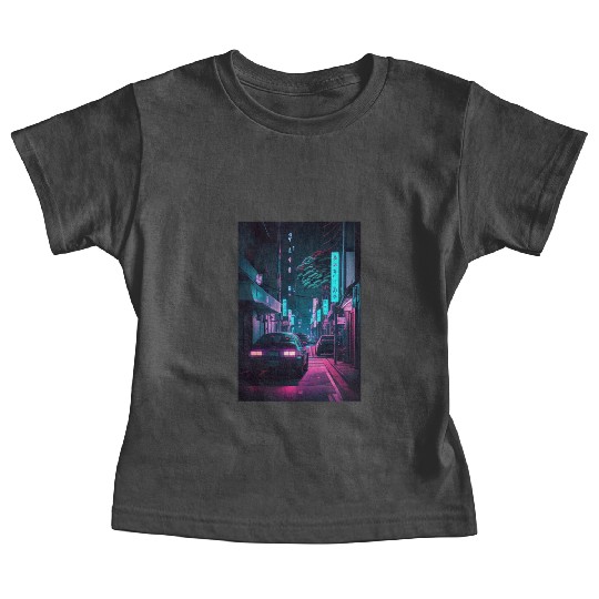 Tokyo Japan Japanese Aesthetic Graphic Night Scene Baby Tees
