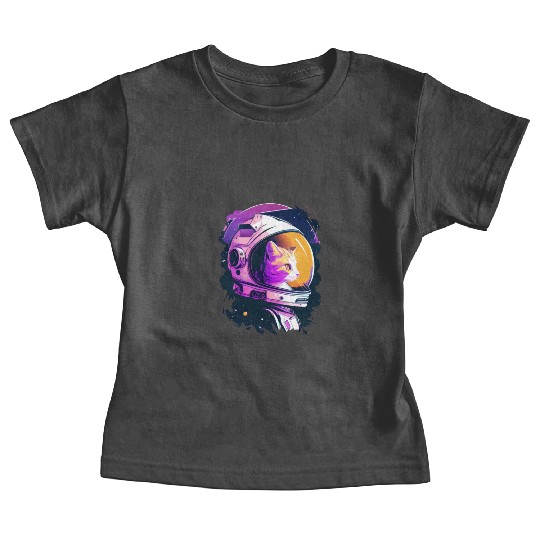 Aesthetic Vaporwave Space Cat 80s 90s Astronaut Baby Tees