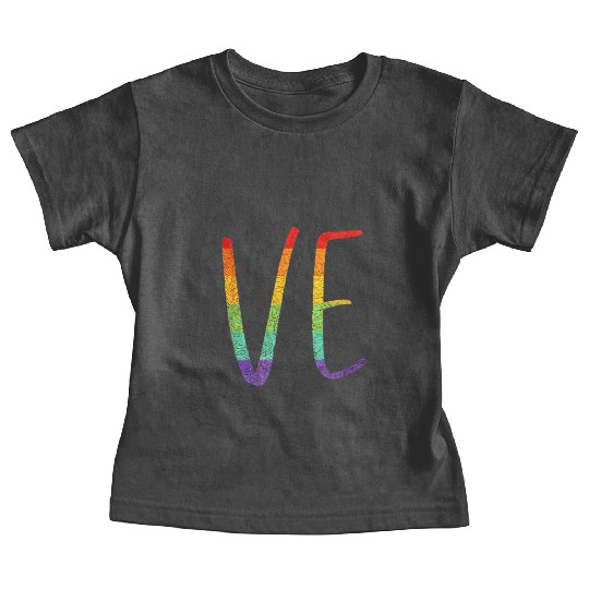LGBT Pride Love LO VE Lesbian Couple Matching Love Baby Tees