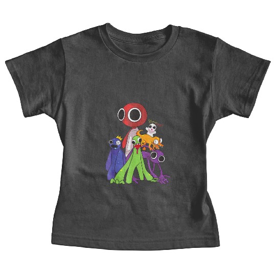 Rainbow Friends blue red orange green Baby Tees