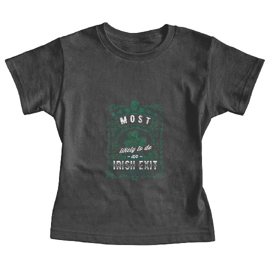 Irish Exit Saint Patrick's Day Vintage Shamrock Baby Tees