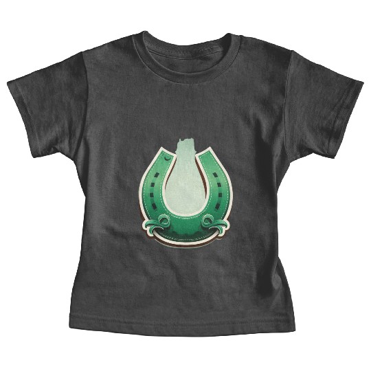A horseshoe for good luck T--Baby Tees