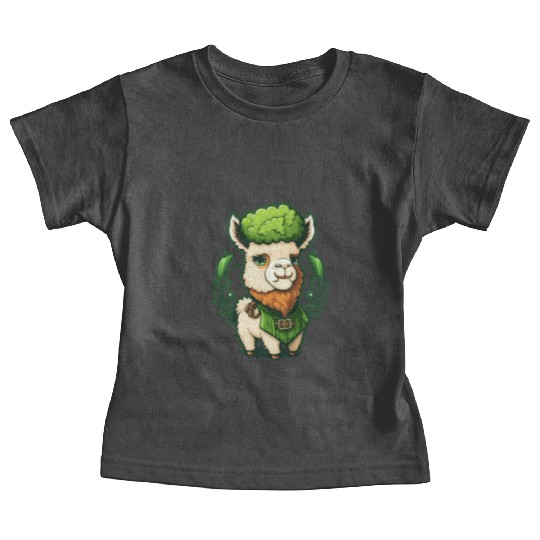 Sweet St Patrick's Day Lama Baby Tees