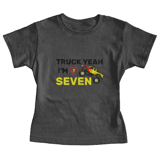 Truck Yeah I'm Seven Birthday Baby Tees, 7th Birthday